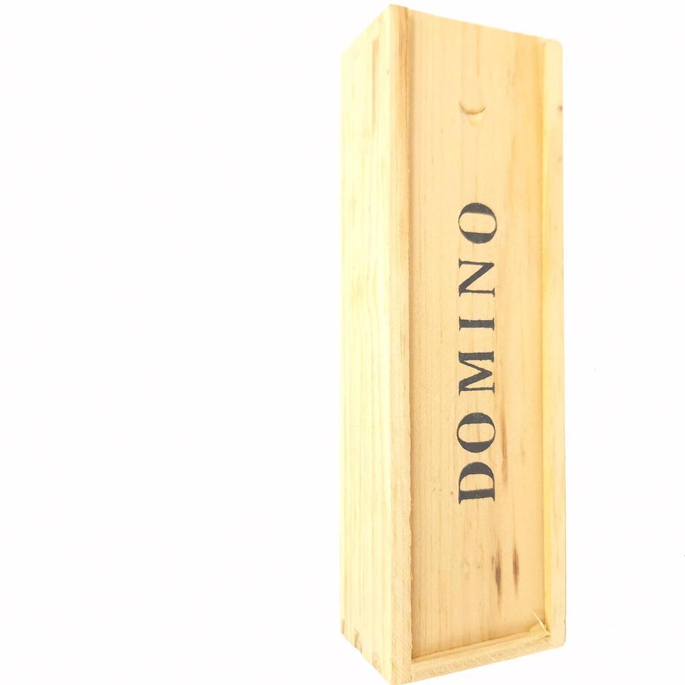 Vintage‎ Wooden Domino Set – Complete 28 Pcs Black Embossed Tiles in Wood Box